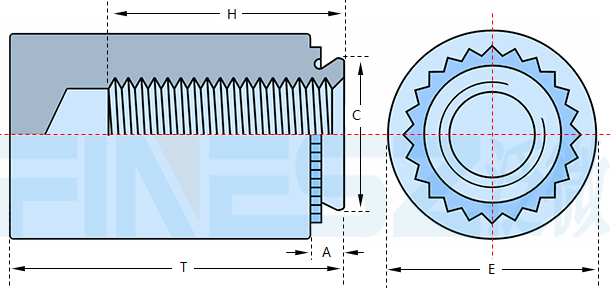 BSS无台阶防水螺母柱