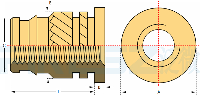 TH锥形热熔螺母